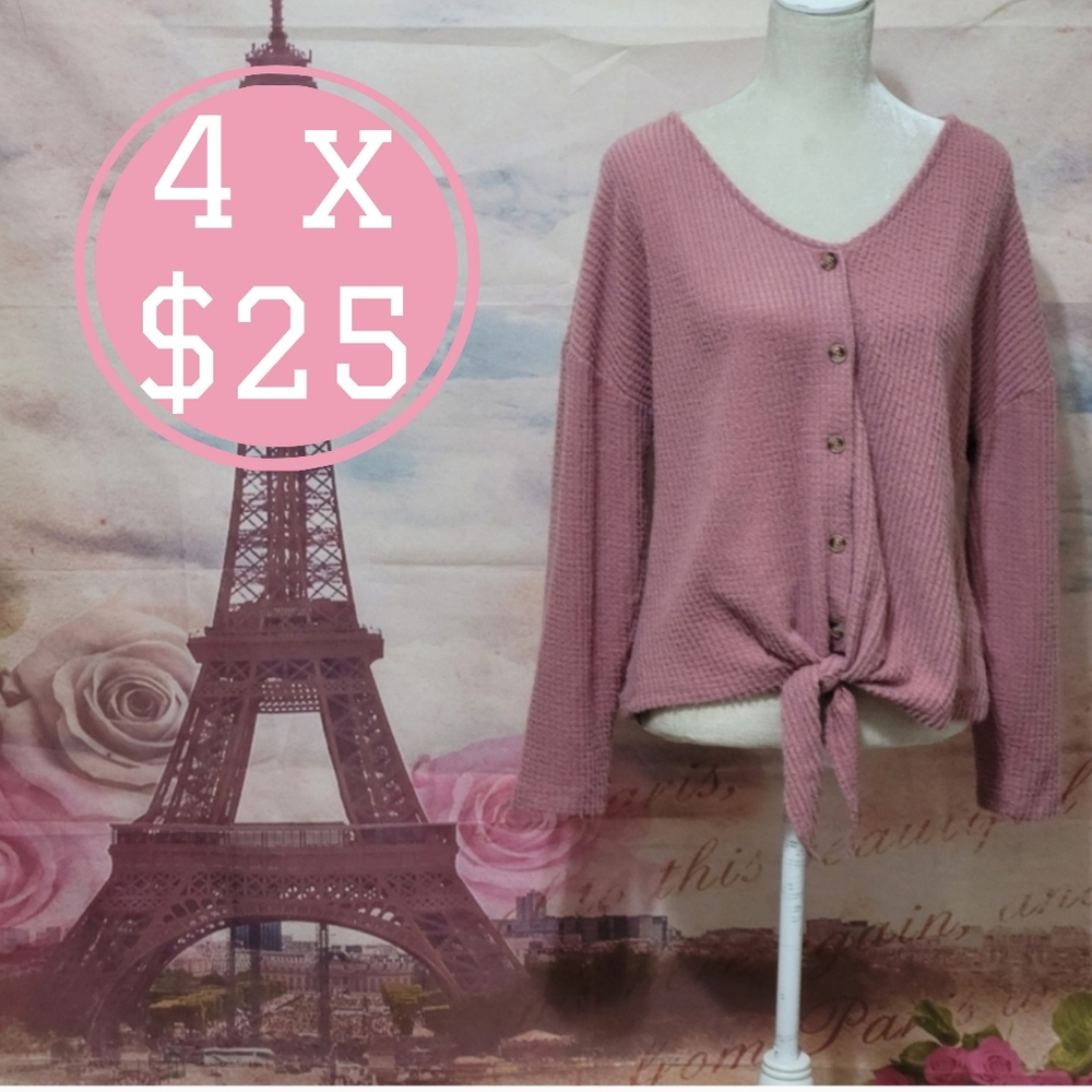 Another Reason pink sweater top